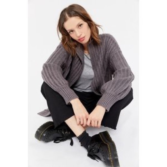 UO TBD Ava open cardigan grey xs - Picture 2 of 6